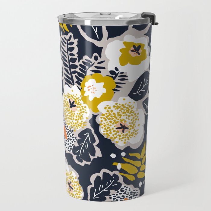Scandinavian flowers greet you Travel Mug Gallery Image 2