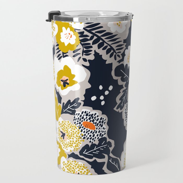 Scandinavian flowers greet you Travel Mug Gallery Image 3