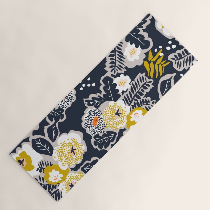 Scandinavian flowers greet you Yoga Mat Gallery Image 1