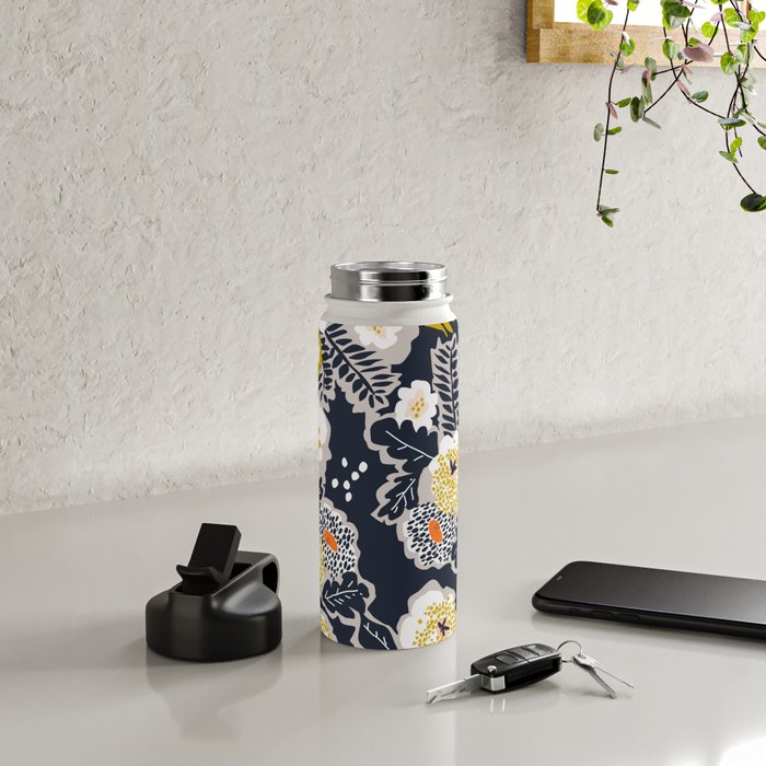 Scandinavian flowers greet you Water Bottle Gallery Image 4