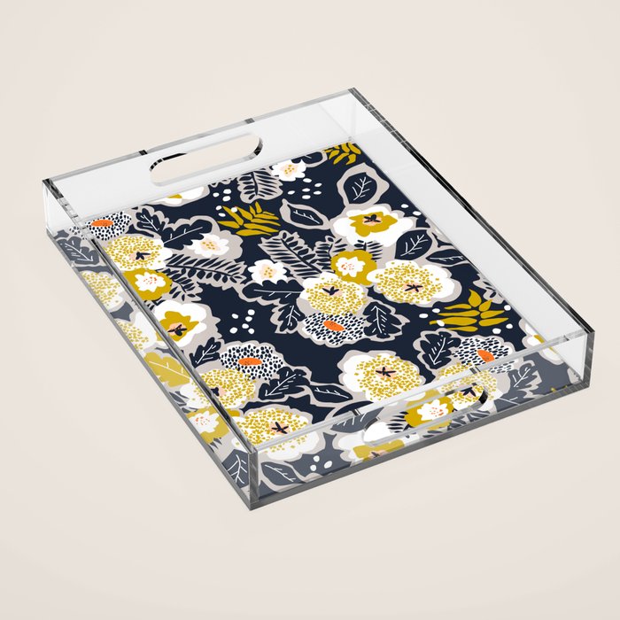 Scandinavian flowers greet you Acrylic Tray Gallery Image 1