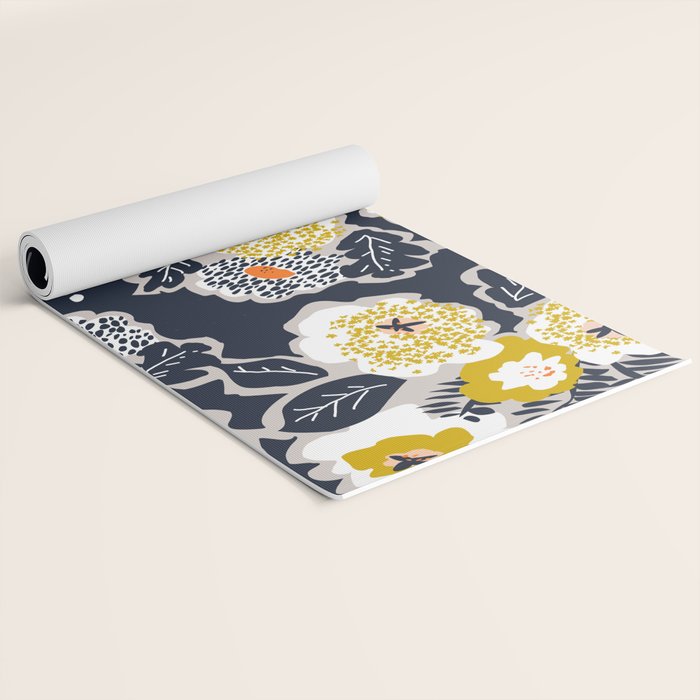 Scandinavian flowers greet you Yoga Mat Gallery Image 2