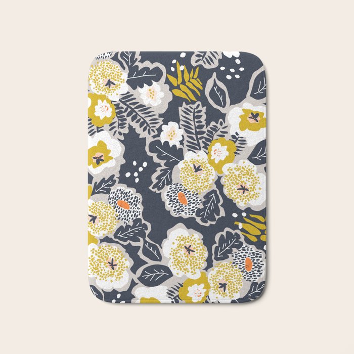 Scandinavian flowers greet you Bath Mat Gallery Image 1