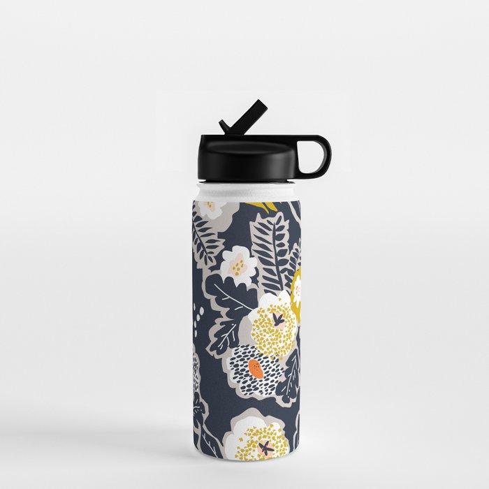 Scandinavian flowers greet you Water Bottle Gallery Image 1