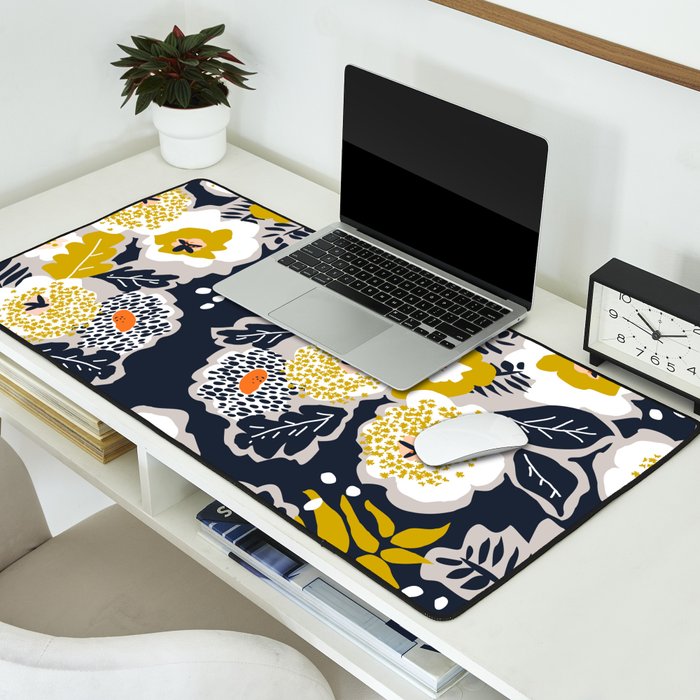 Scandinavian flowers greet you Desk Mat Gallery Image 2