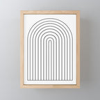 Minimal Arch IV Black and White Modern Geometric Lines Mini Art Print Gallery Image 1