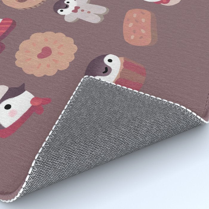 Cookie & cream & penguin - brown  pattern Rug Gallery Image 4