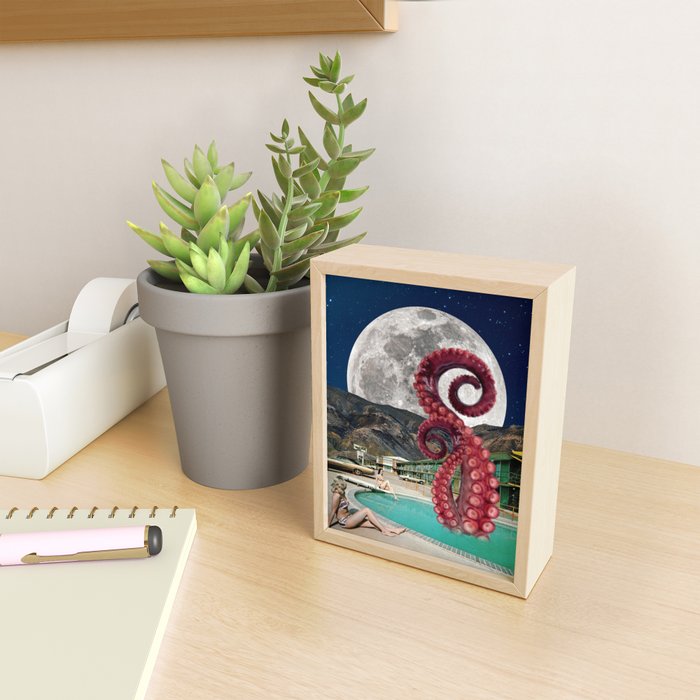 Octopus in the pool Mini Art Print Gallery Image 2