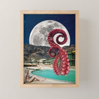 Octopus in the pool Mini Art Print Gallery Image 1