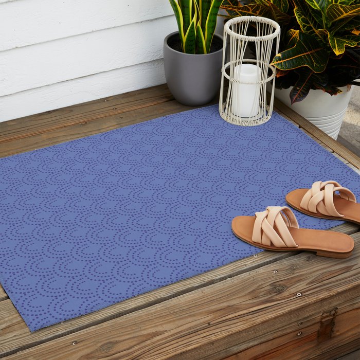 Periwinkle Scallops Outdoor Rug Gallery Image 2