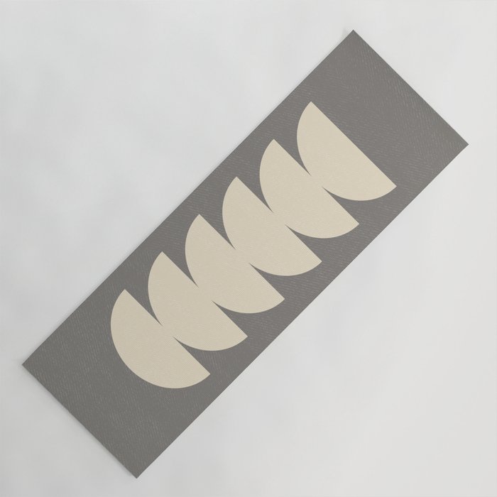Half Circle 3 - Grey Texture Yoga Mat Gallery Image 1
