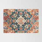 Indigo and Floral Spice Mandala Rug Gallery Image 2