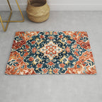 Indigo and Floral Spice Mandala Rug Gallery Image 1