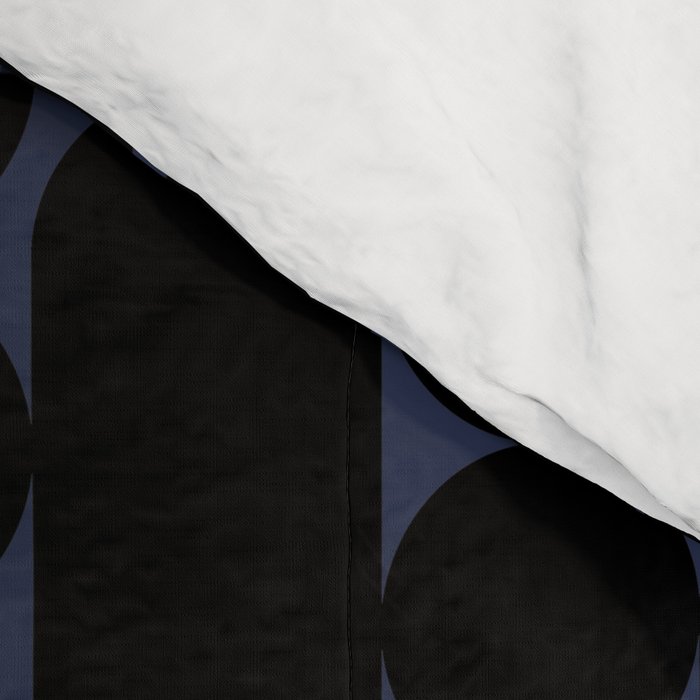 Midcentury modern geometric 01 black Comforter Gallery Image 4