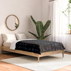 Midcentury modern geometric 01 black Comforter Gallery Image 2