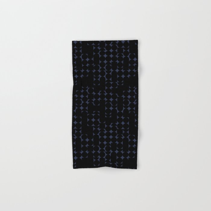 Midcentury modern geometric 01 black Bath Towel Gallery Image 1