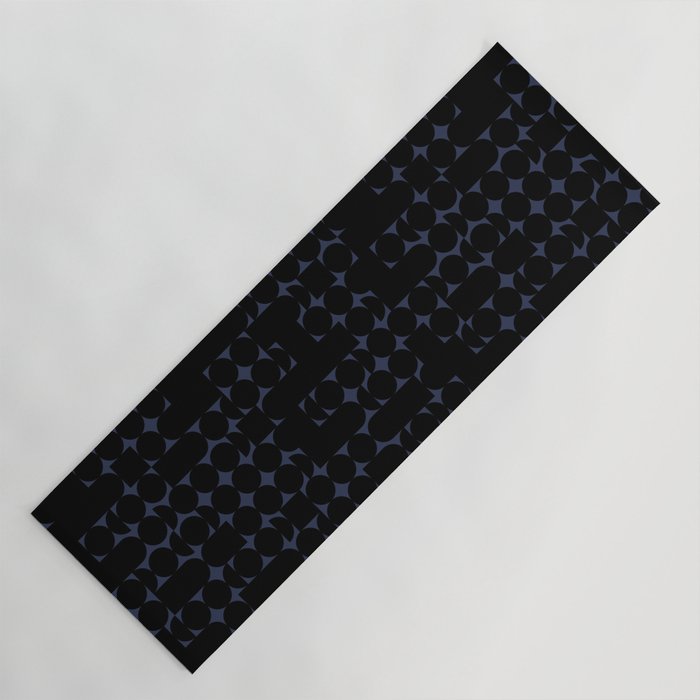 Midcentury modern geometric 01 black Yoga Mat Gallery Image 1