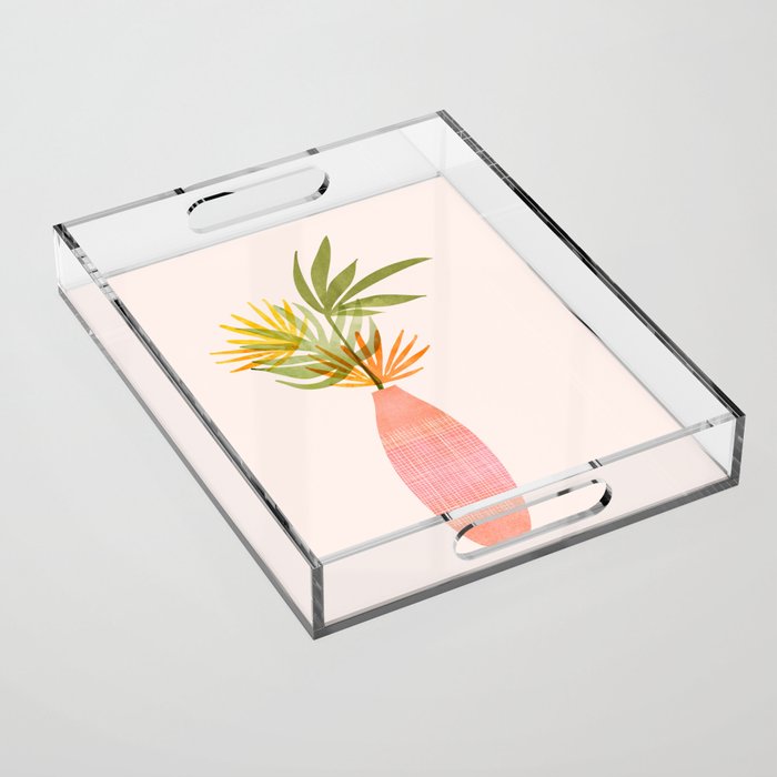 Simple Modern Tropical Bouquet Acrylic Tray Gallery Image 1