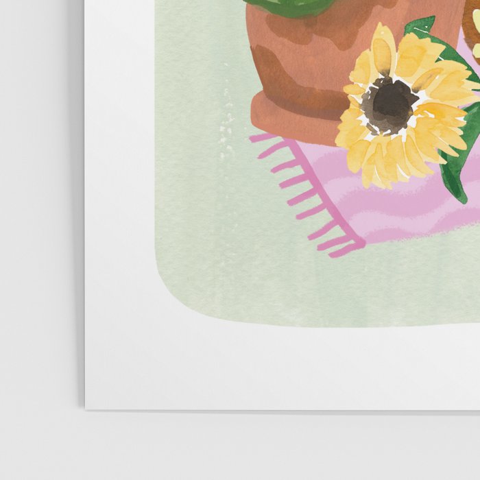 Cat and Plants Still Life Poster Gallery Image 3