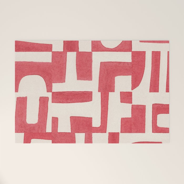 Red Puzzle Welcome Mat Gallery Image 1