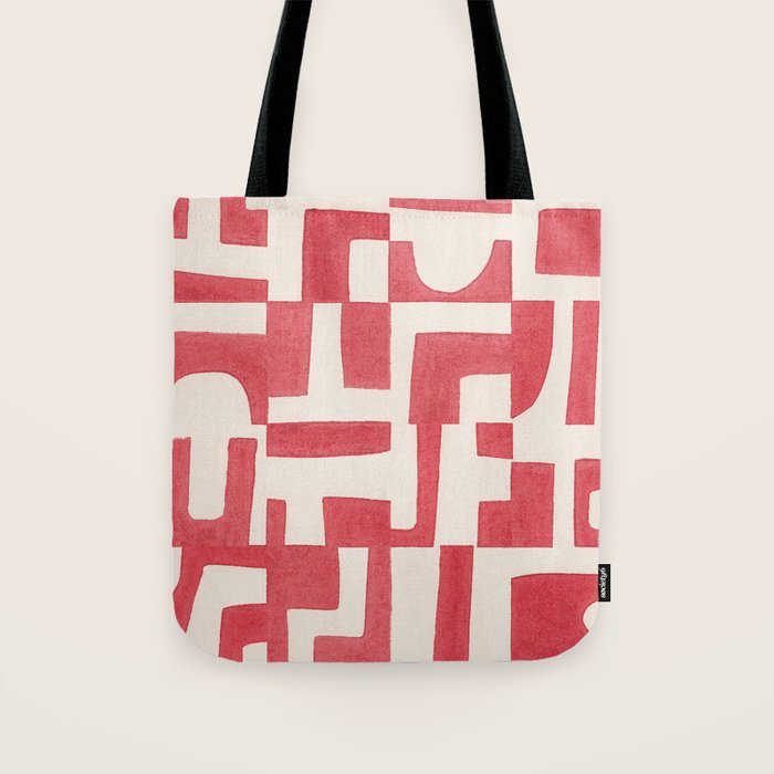 Red Puzzle Tote Bag Gallery Image 1