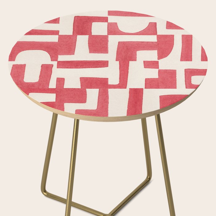 Red Puzzle Side Table Gallery Image 2