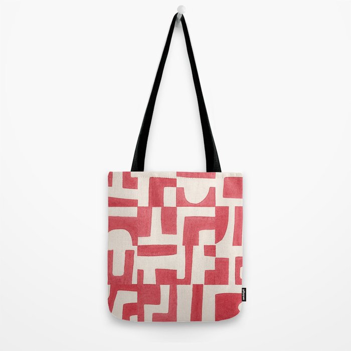 Red Puzzle Tote Bag Gallery Image 2