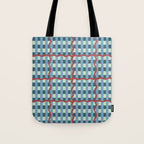 Nautical Rustic Plaid Tote Bag Gallery Image 1