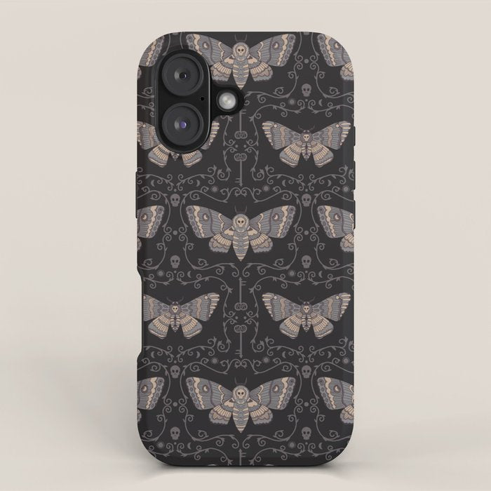 Taxidermy Death Moth at Midnight iPhone Case Gallery Image 1