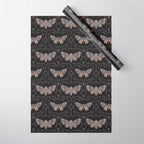 Taxidermy Death Moth at Midnight Wrapping Paper Gallery Image 1