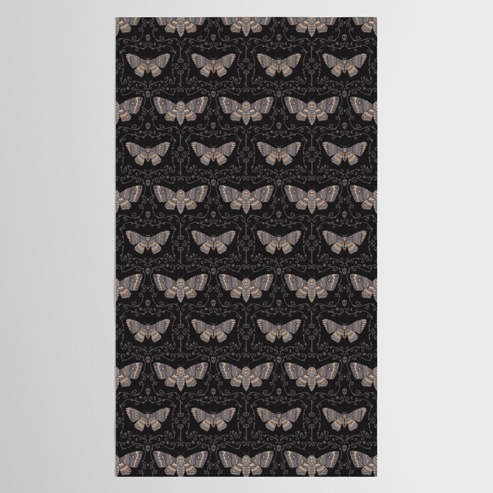 Taxidermy Death Moth at Midnight Tablecloth Gallery Image 2