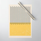 Yellow Lemon Square Stripes Mid Century Modern Minimalist Rothko Inspired Colourfield Stripes Wrapping Paper Gallery Image 1