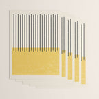 Yellow Lemon Square Stripes Mid Century Modern Minimalist Rothko Inspired Colourfield Stripes Wrapping Paper Gallery Image 3