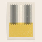 Yellow Lemon Square Stripes Mid Century Modern Minimalist Rothko Inspired Colourfield Stripes Poster Gallery Image 4
