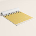 Yellow Lemon Square Stripes Mid Century Modern Minimalist Rothko Inspired Colourfield Stripes Yoga Mat Gallery Image 2