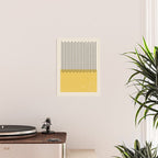 Yellow Lemon Square Stripes Mid Century Modern Minimalist Rothko Inspired Colourfield Stripes Poster Gallery Image 2