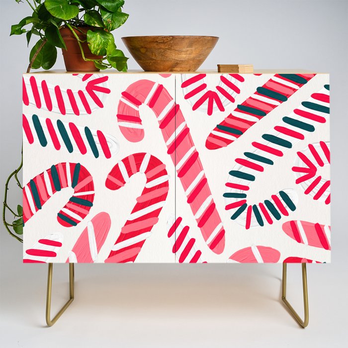Candy Canes - White Credenza Gallery Image 1