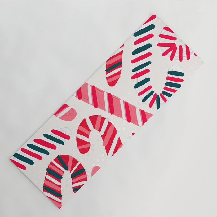 Candy Canes - White Yoga Mat Gallery Image 1