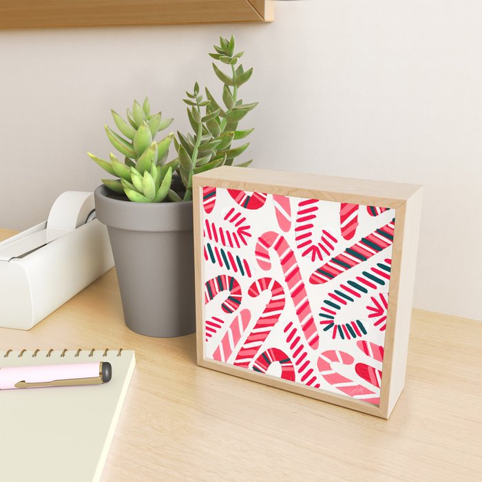 Candy Canes - White Mini Art Print Gallery Image 2