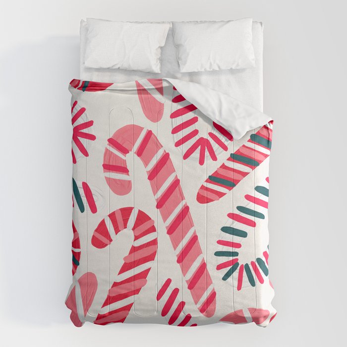 Candy Canes - White Comforter Gallery Image 1