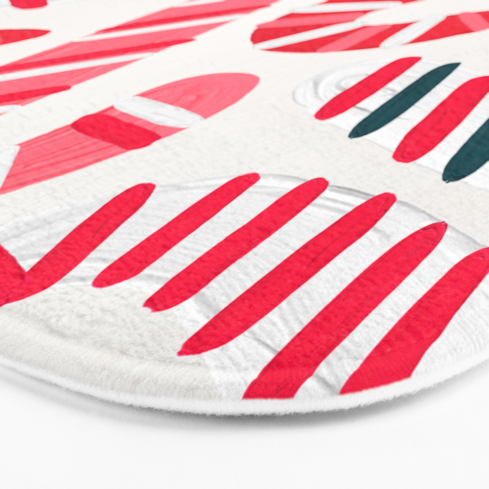 Candy Canes - White Bath Mat Gallery Image 3