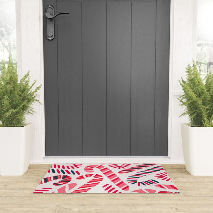 Candy Canes - White Welcome Mat Gallery Image 3