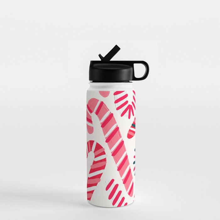 Candy Canes - White Water Bottle Gallery Image 1