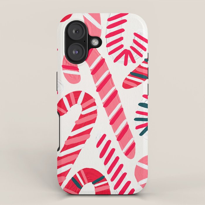 Candy Canes - White iPhone Case Gallery Image 1
