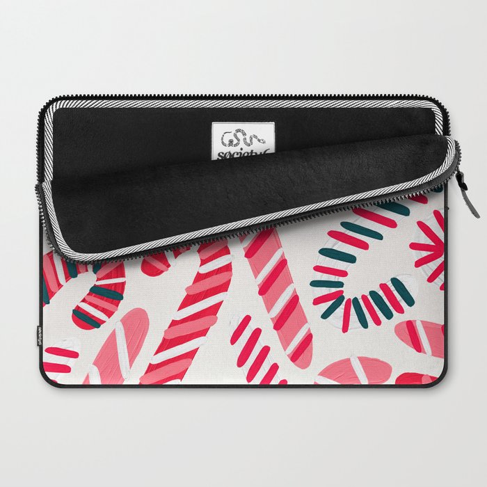 Candy Canes - White Laptop Sleeve Gallery Image 2