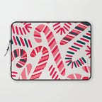 Candy Canes - White Laptop Sleeve Gallery Image 1