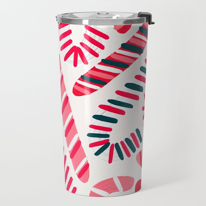 Candy Canes - White Travel Mug Gallery Image 2