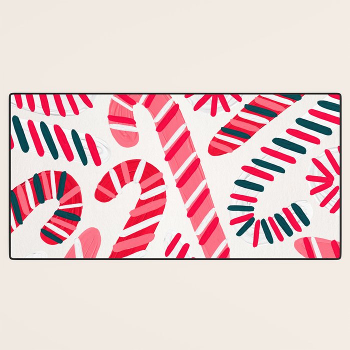 Candy Canes - White Desk Mat Gallery Image 3