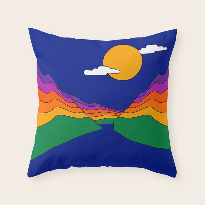 Rainbow Ravine Throw Pillow Gallery Image 1