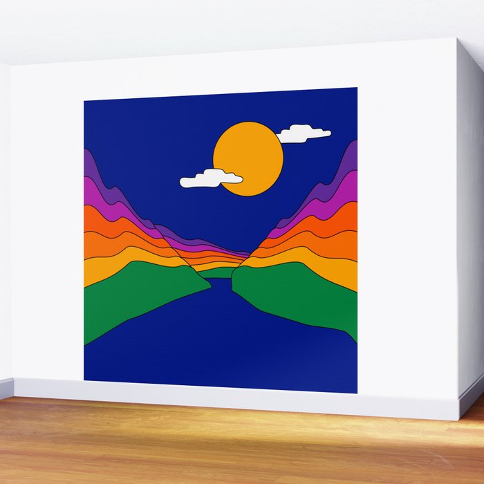 Rainbow Ravine Wall Mural Gallery Image 2